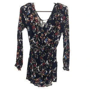 BOG Navy Floral Romper